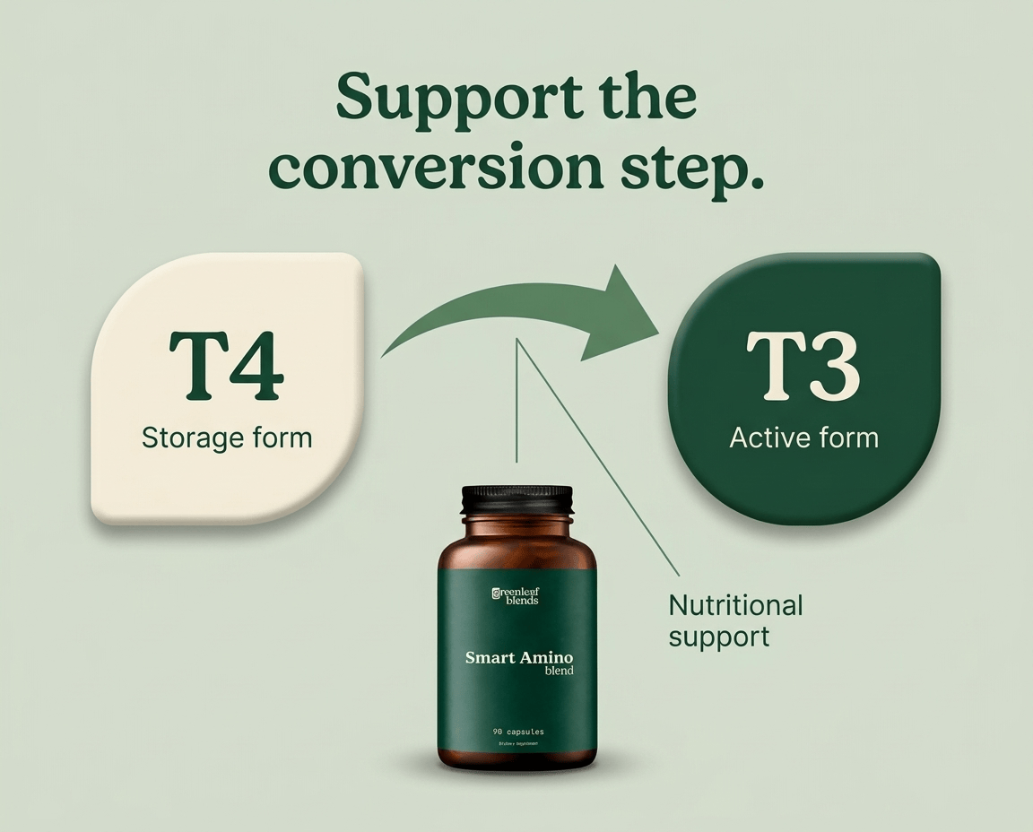 Amino acid support for the T4-to-T3 conversion step through menopause